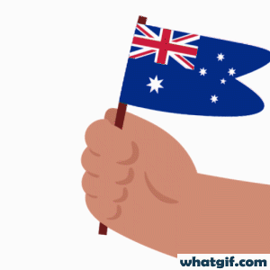 Get 25+ Free Australian Flag GIFs Now | WhatGif 14 Australia flag in hand gif