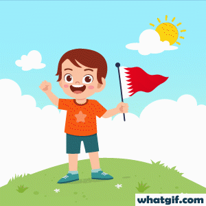 Download Free Bahrain Flag GIFs for Your Content | WhatGif 24 Bahrain cute flag gif