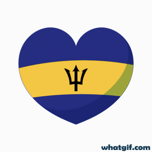 Download 25+ Vibrant Barbados Flag GIFs Free | WhatGif 12 Barbados flag heart gif