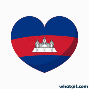 Download Free Animated Cambodia Flag GIFs | What GIF 13 Cambodia flag heart gif.gif
