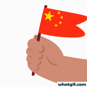 Download Free China Flag GIFs - Vibrant and Dynamic 13 China flag in hand gif.gif