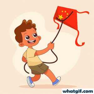 Download Free China Flag GIFs - Vibrant and Dynamic 12 China flag kite gif.gif