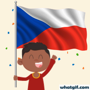 Discover & Download Free Czechia Flag GIFs | WhatGIF 24 Czechia representing gif