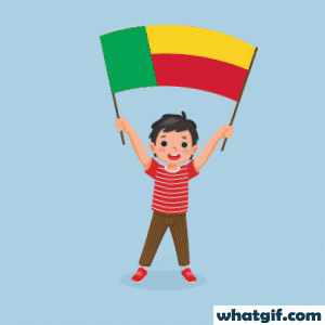 Vibrant Benin Flag GIFs Available Free to Download | WhatGif 23 boy with Benin flag gif