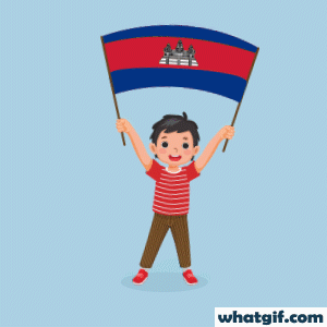 Download Free Animated Cambodia Flag GIFs | What GIF 3 boy with Cambodia flag gif.gif