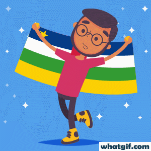 25+ Animated Central African Republic Flags | WhatGIF 3 boy with Central African Republic flag gif