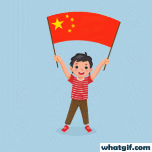 Download Free China Flag GIFs - Vibrant and Dynamic 24 boy with China flag gif.gif