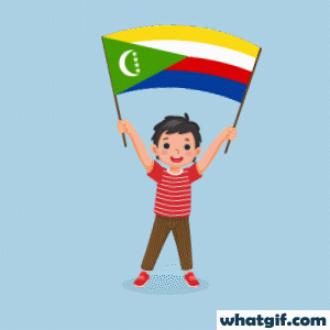 Download Free Comoros Flag GIFs | WhatGIF 3 boy with Comoros flag gif