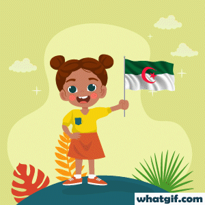 Download Free Animated Algerian Flag GIFs Today | WhatGif 26 girl with Algeria flag gif.gif