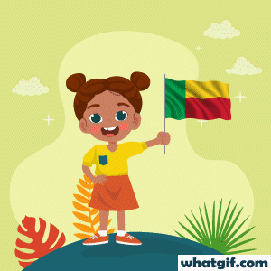 Vibrant Benin Flag GIFs Available Free to Download | WhatGif 26 girl with Benin flag gif