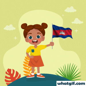 Download Free Animated Cambodia Flag GIFs | What GIF 26 girl with Cambodia  flag gif.gif