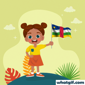 25+ Animated Central African Republic Flags | WhatGIF 26 girl with Central African Republic flag gif