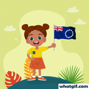 Download 25+ Cook Islands Flag GIFs Free | What GIF 1 girl with Cook Islands flag gif