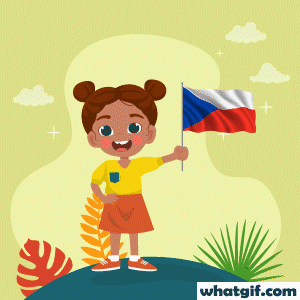 Discover & Download Free Czechia Flag GIFs | WhatGIF 27 girl with Czechia flag gif