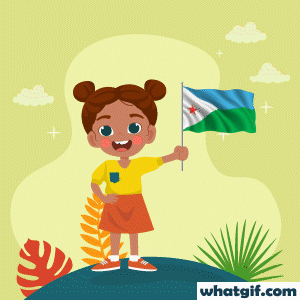 Download Free Djibouti Flag GIFs | WhatGIF 26 girl with  flag gif