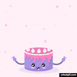 Happy 1st Birthday Animated Gifs For Baby Boys & Girls 21 first year gif with cake character